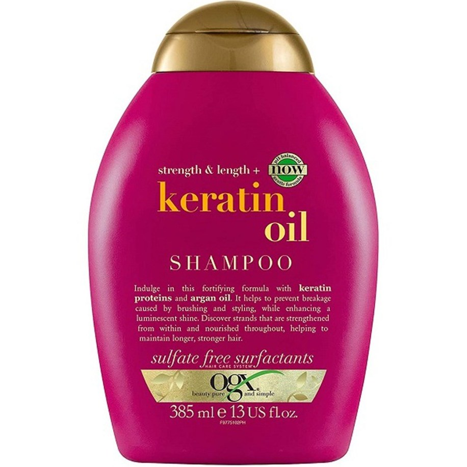 شامپو حاوی روغن آرگان مدل Keratin Oil | تغذیه‌کننده و تقویت‌کننده موهای خشک و آسیب‌دیده ۳۸۵ میل ( امارات )